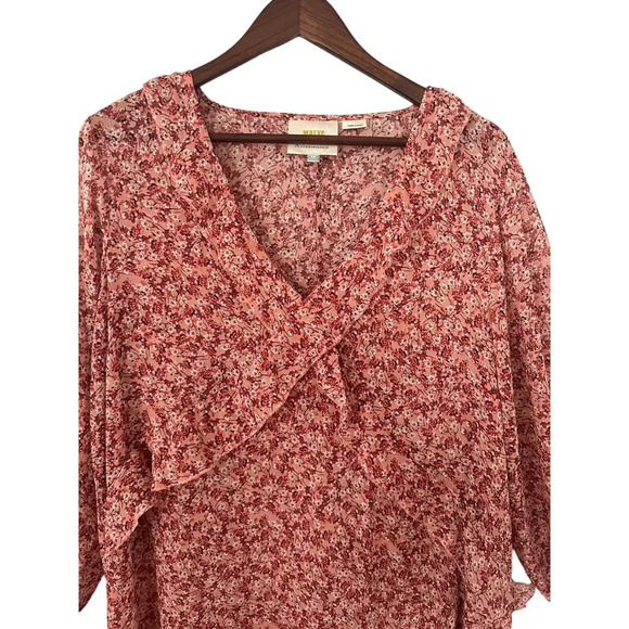 Maeve by Anthropologie Flower Print Flutter Dress - Picture 3 of 4